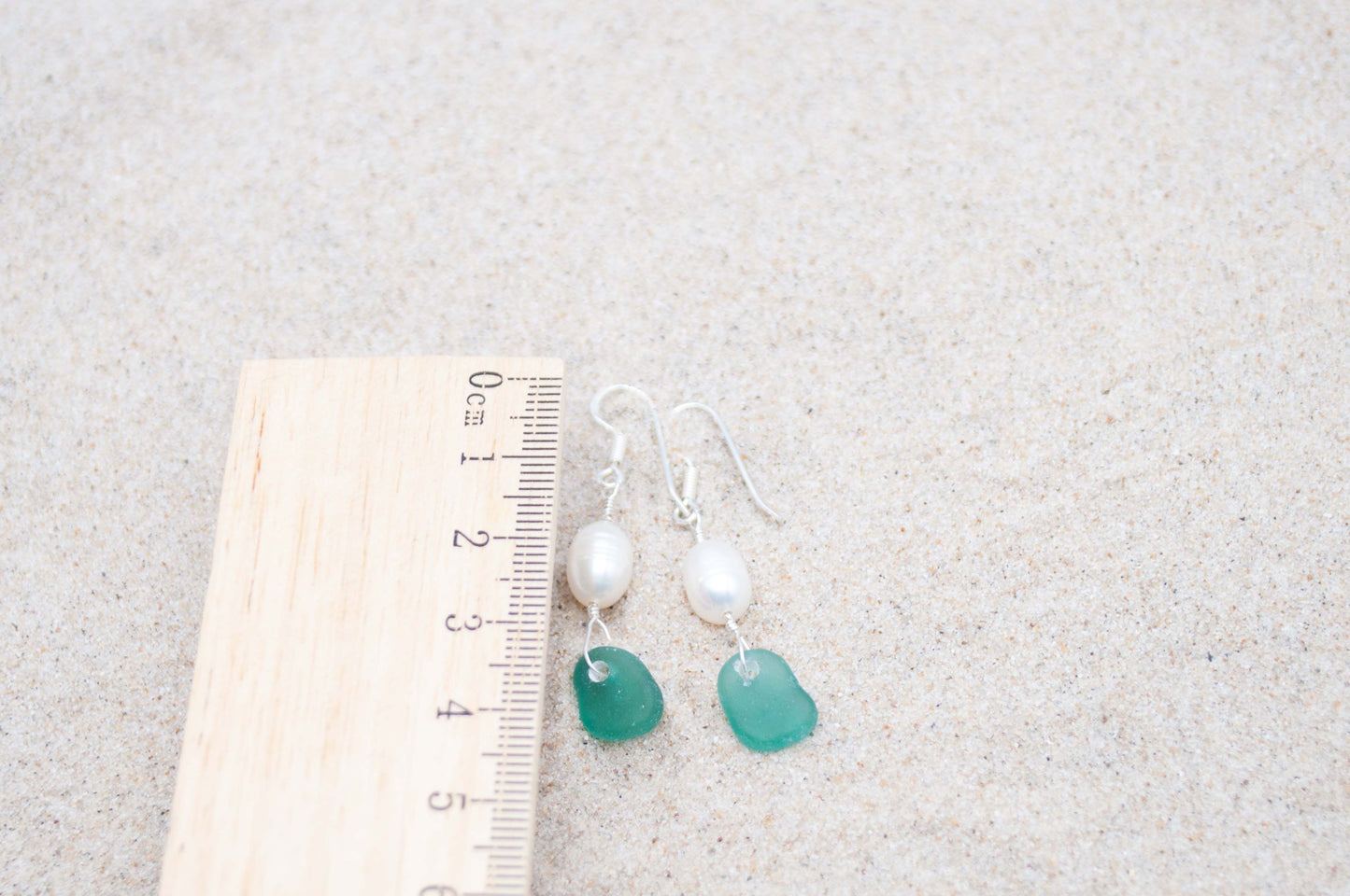 Ohrhänger Seeglas und Perle
