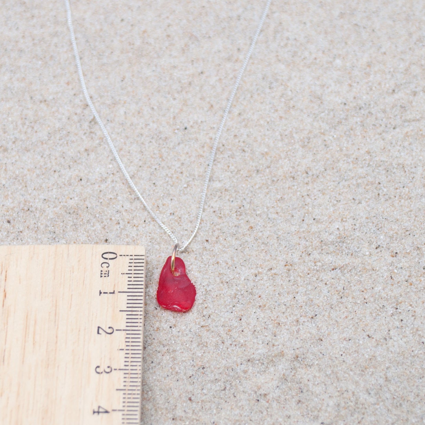 rotes Meerglas Kette