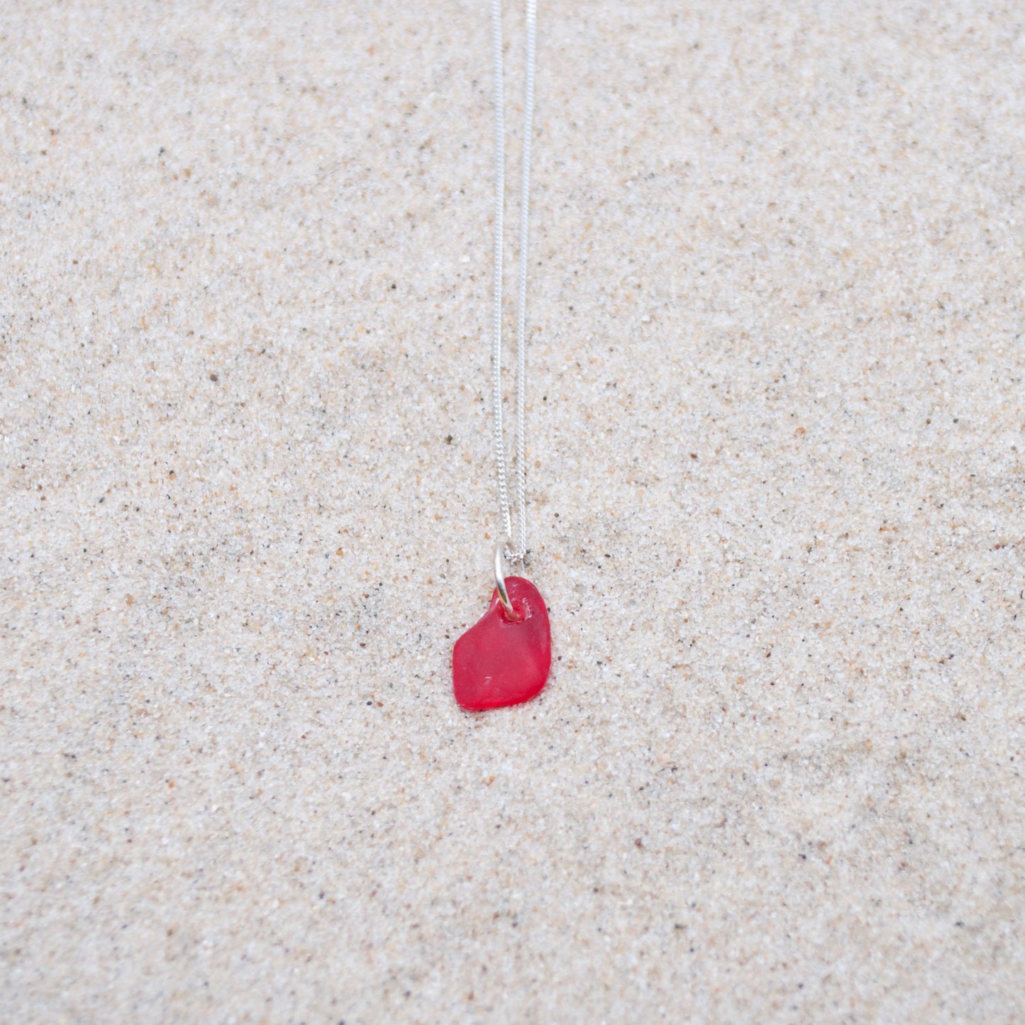 rotes Meerglas Kette