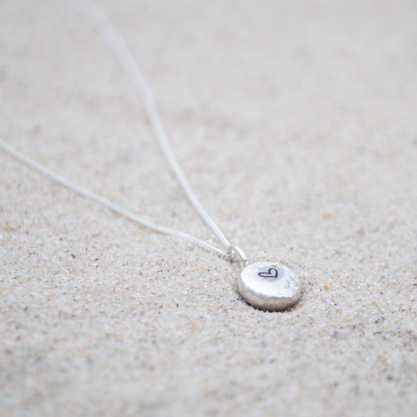Herz Kette Recycling Silber