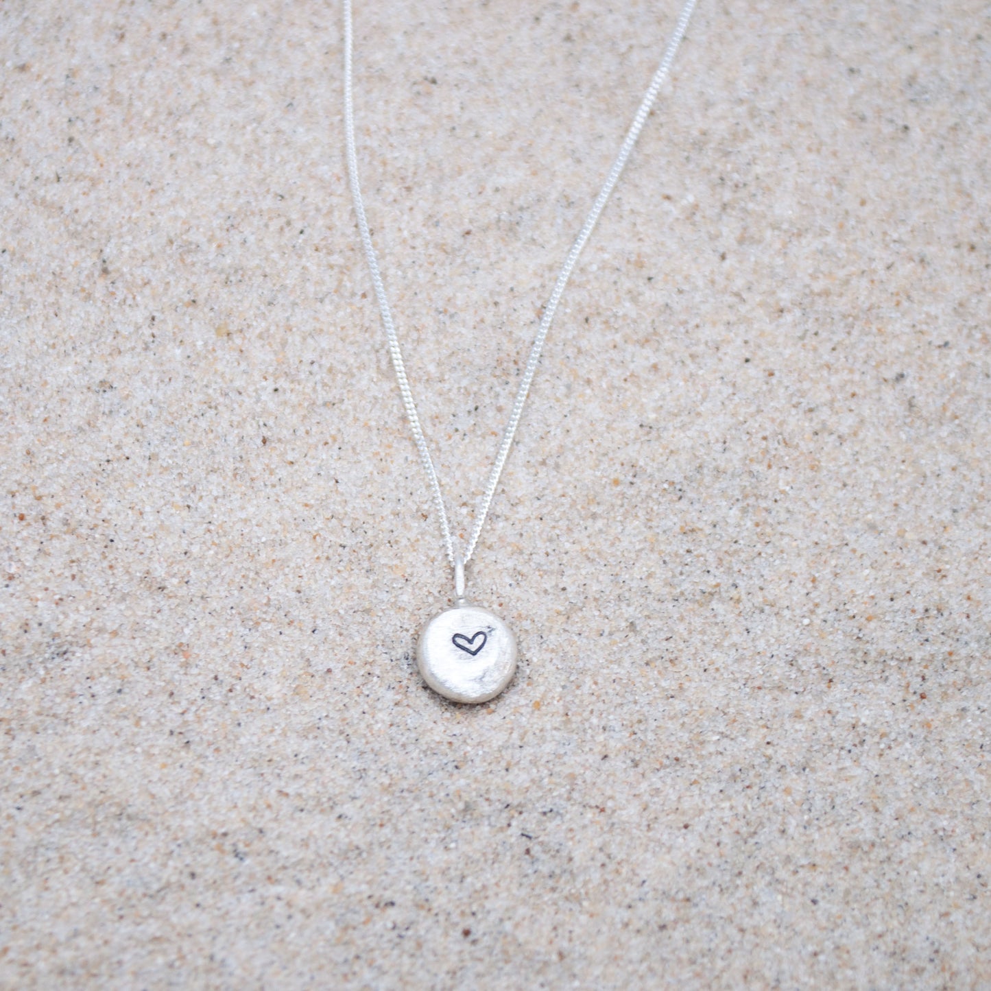 Herz Kette Recycling Silber