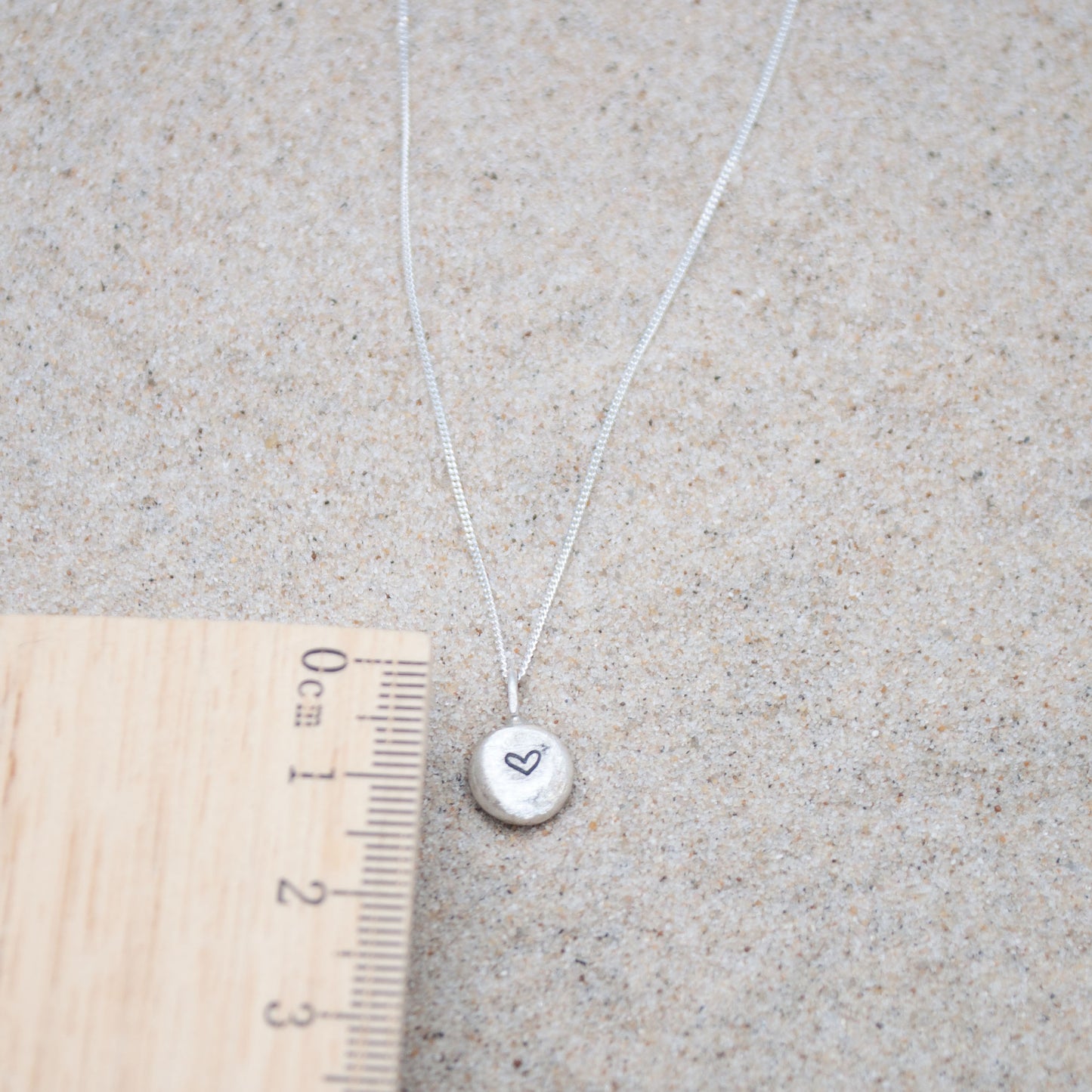 Herz Kette Recycling Silber