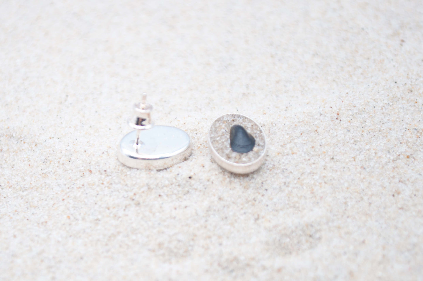 Ohrstecker Miesmuscheln am Strand