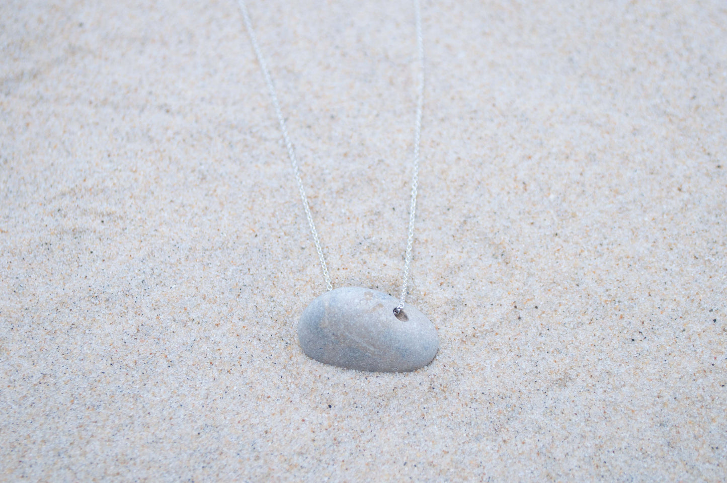 Silberkette mit Ostseekiesel