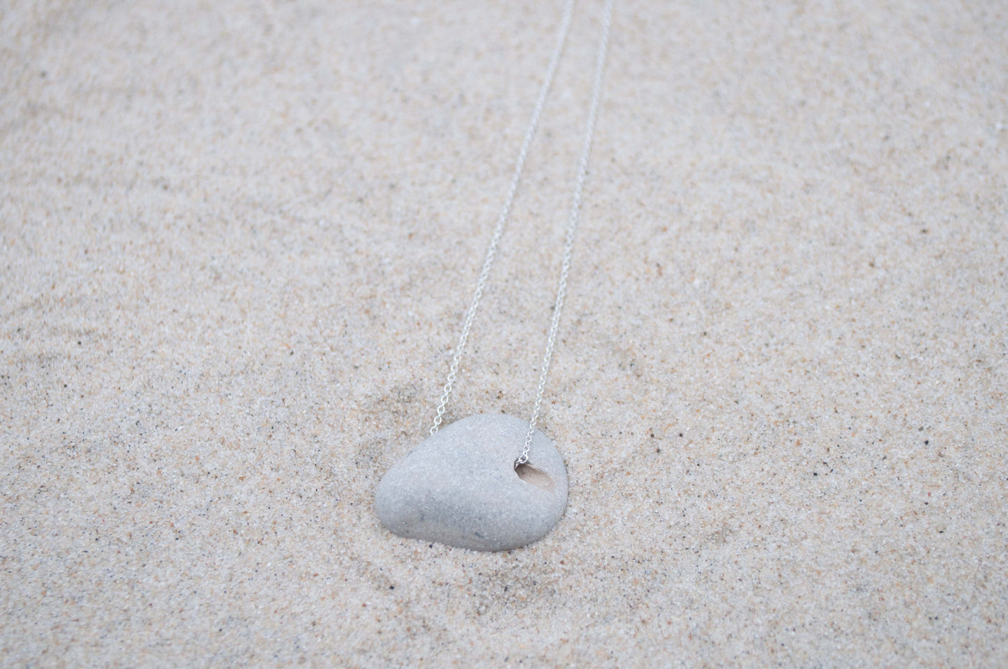 Silberkette mit Ostseekiesel
